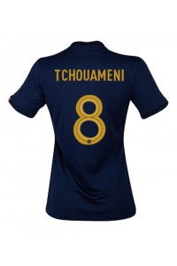 Frankrijk Aurelien Tchouameni #8 Voetbaltruitje Thuis tenue Dames WK 2022 Korte Mouw